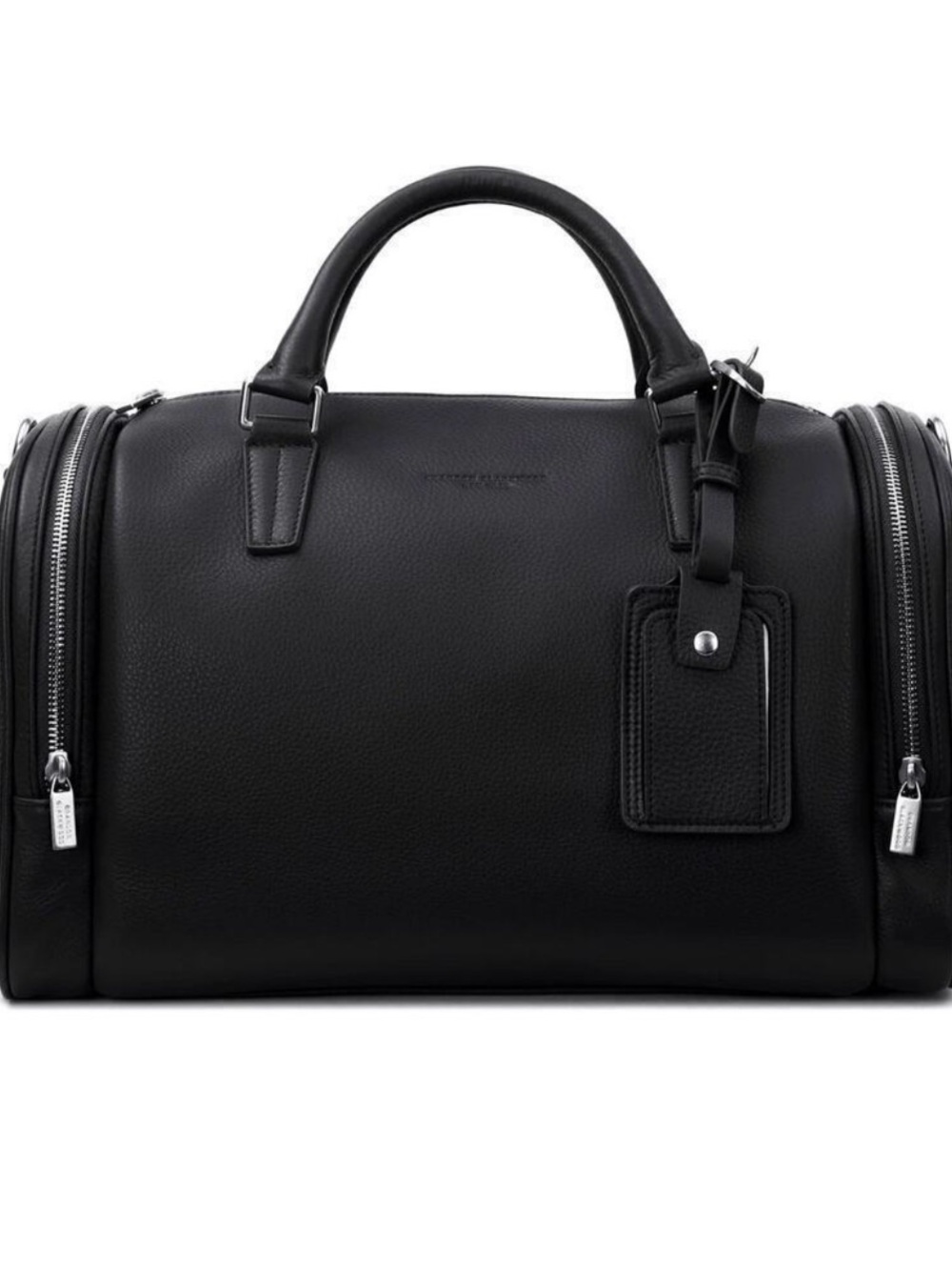 Brandon Blackwood Black Leather Duffel